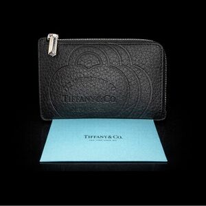 Tiffany & Co. Black Textured Leather Pouch